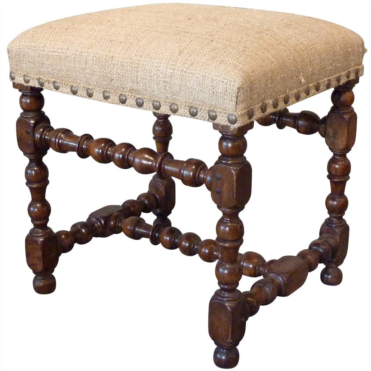 Louis XIII Period 17th Century French Provincial Stool.