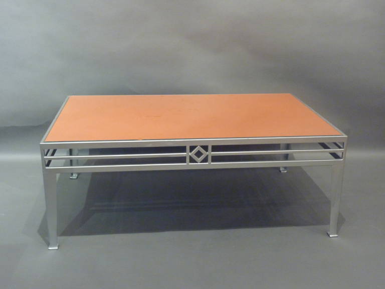 Mid-Century Modern Steel Coffee Table