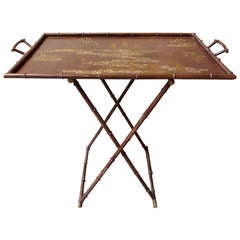 A Painted Italian Metal Tray Table