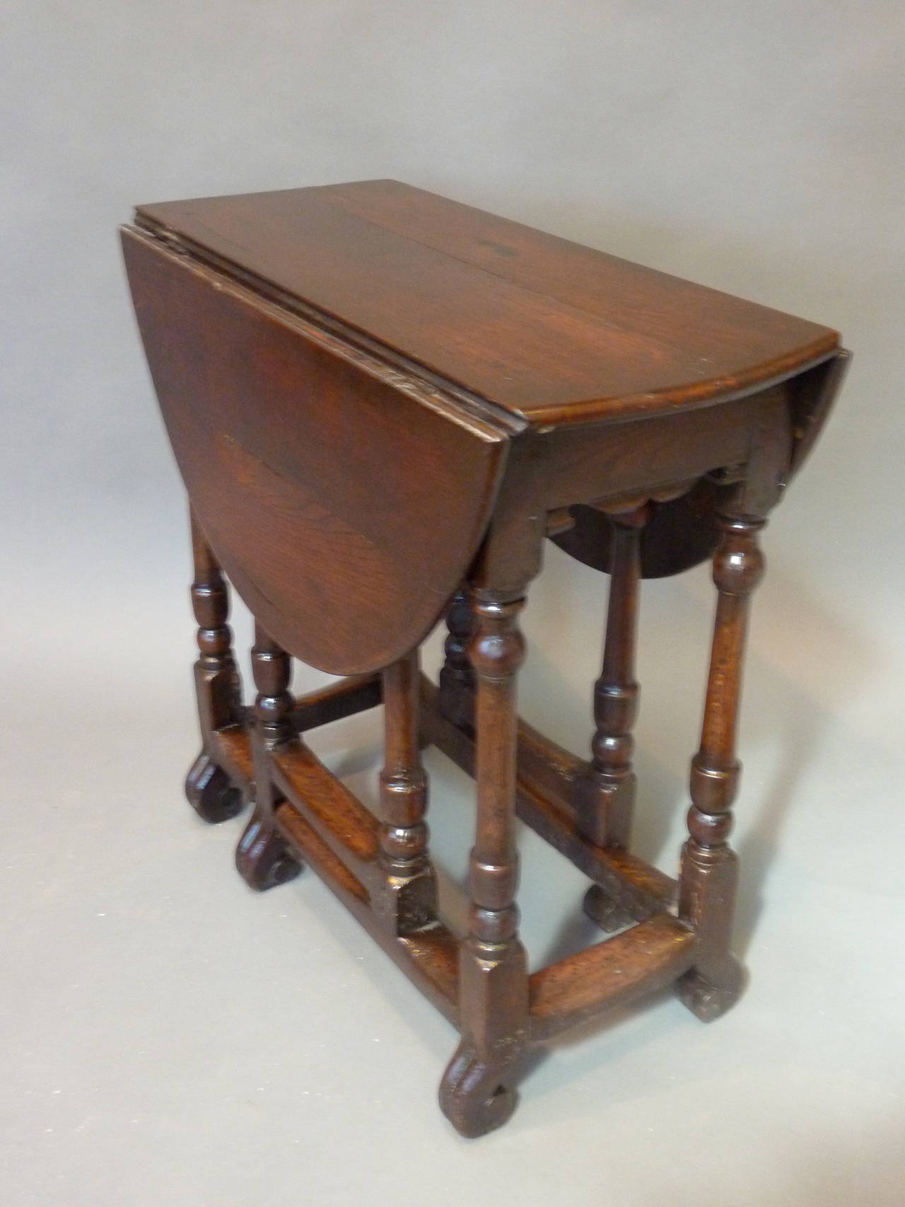 A Small Charles II Period 17th Century Gateleg Table. 1