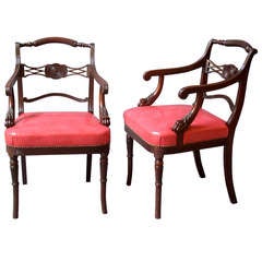 Set of Fourteen Regency Style Armchairs