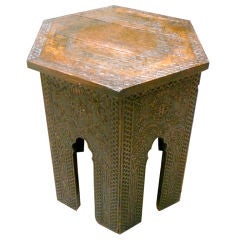 19th Century North African Hexagonal Side Table
