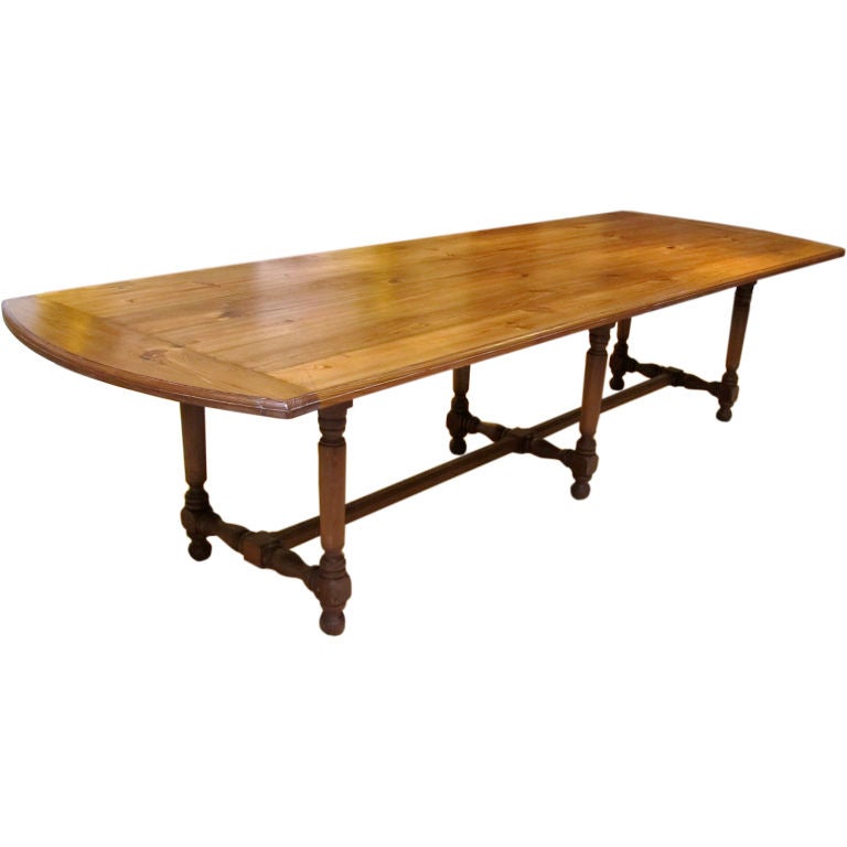 Pine Country French Provincial Farmhouse Dining Table