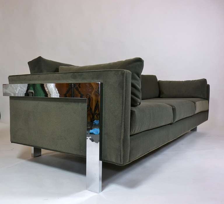 1970's Chrome Frame Sofa