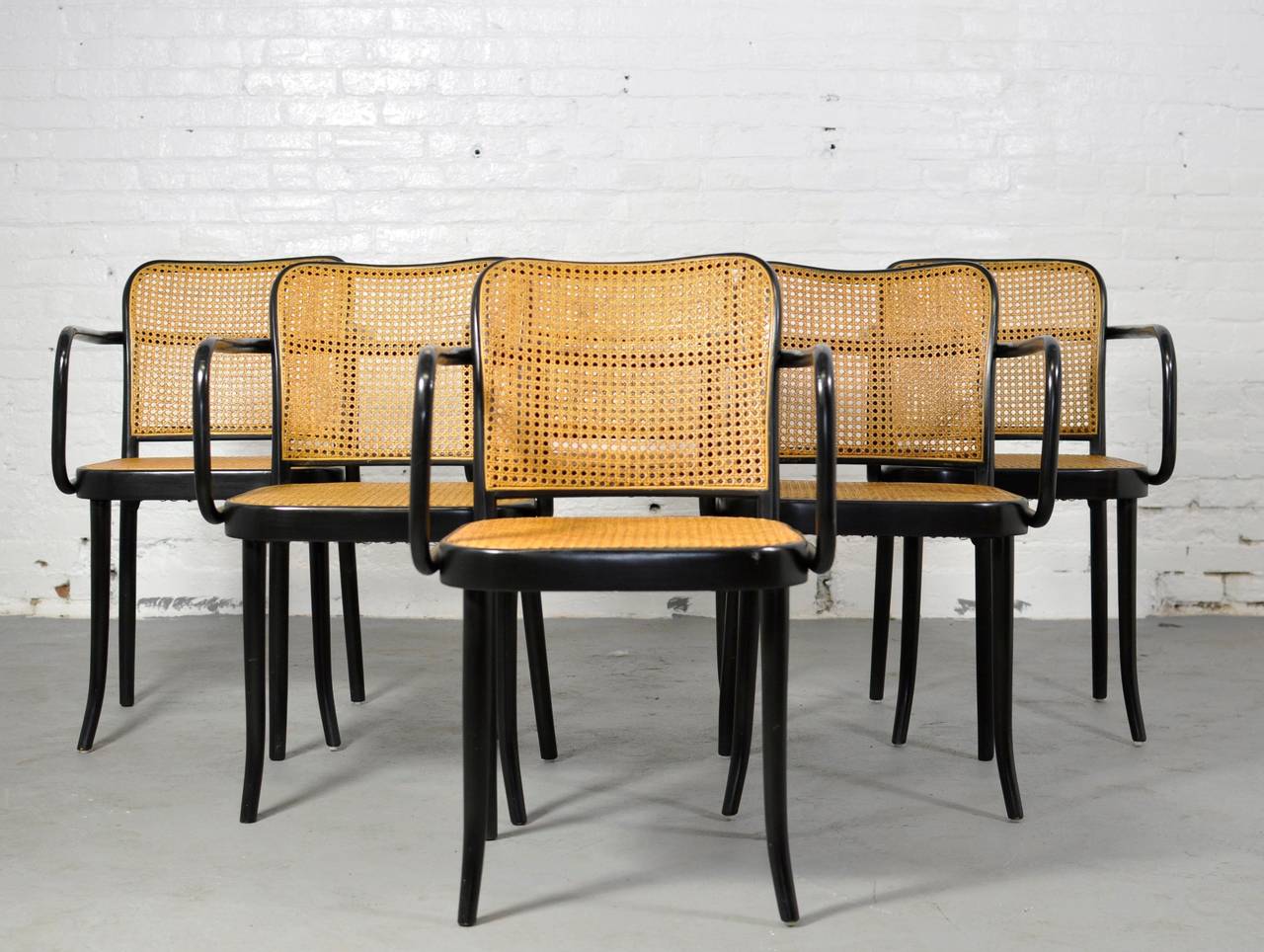 Set of 6 Prague 811 Chairs designed by Josef Hoffman for Stendig.