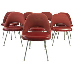 Set of Eight Vintage Eero Saarinen Chairs for Knoll