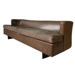 Rare Modernist Leather Sofa
