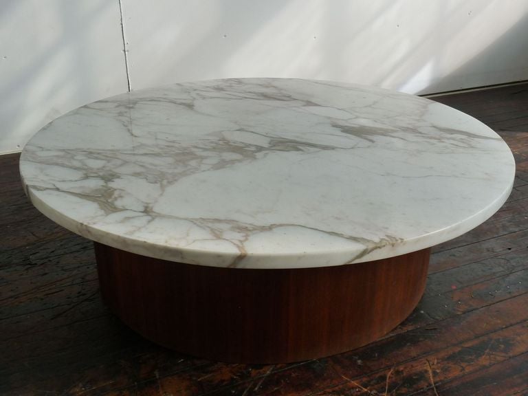 Marble Top Mid Century Coffee Table at 1stdibs