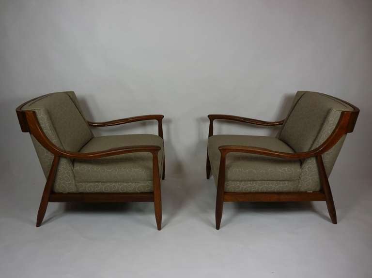 Mid-Century Modern Sculptural Craft Lounge Chairs