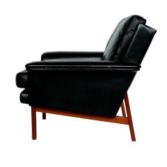HANS OLSEN LEATHER LOUNGE CHAIR HANS OLSEN LEATHER LOUNGE CHAIR