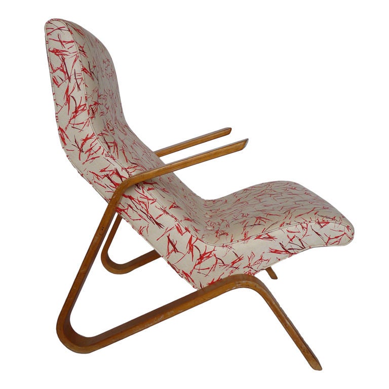 Eero Saarinen Grasshopper Chair with Vintage Knoll Fabric For Sale