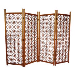 VINTAGE FOUR PANEL SCREEN 4