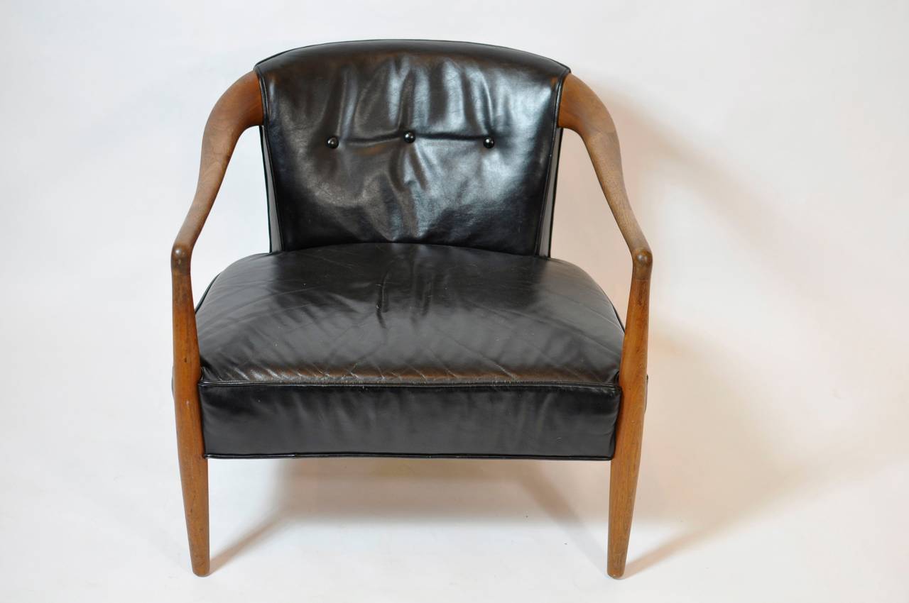 Sculptural Leather Lounge Chairs In Good Condition For Sale In Turners Falls, MA