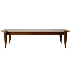 Gio Ponti Travertine Coffee Table For Singer And Sons
