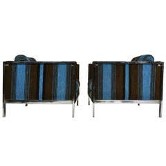 1970's Chrome Frames Lounge Chairs