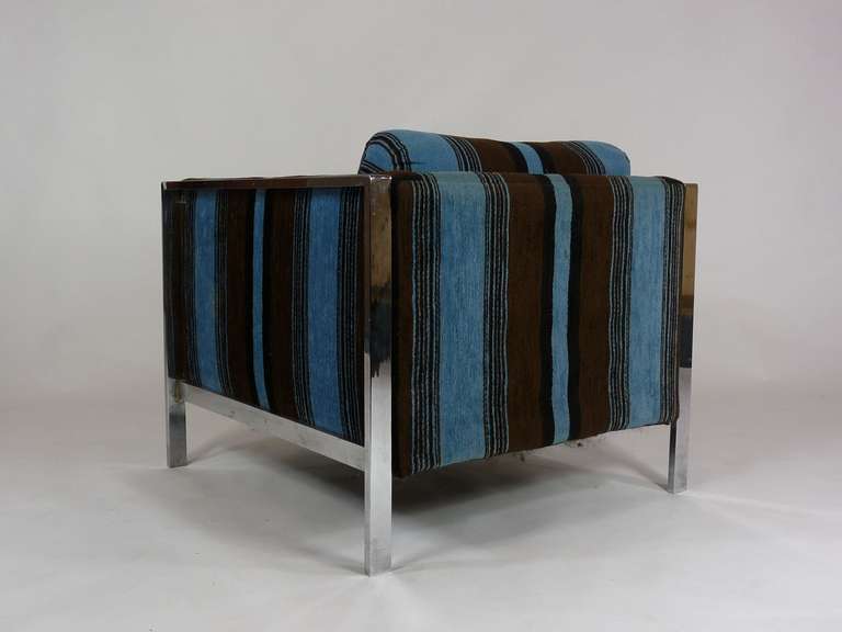 1970's Chrome Frames Lounge Chairs In Good Condition In Turners Falls, MA