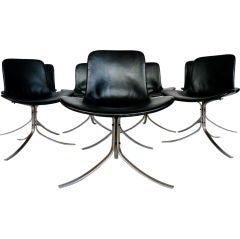 Poul Kjaerholm Set Of Eight Pk 9 Chairs