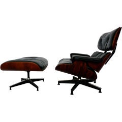 ROSEWOOD EAMES LOUNGE CHAIR AND OTTOMAN FOR HERMAN MILLER