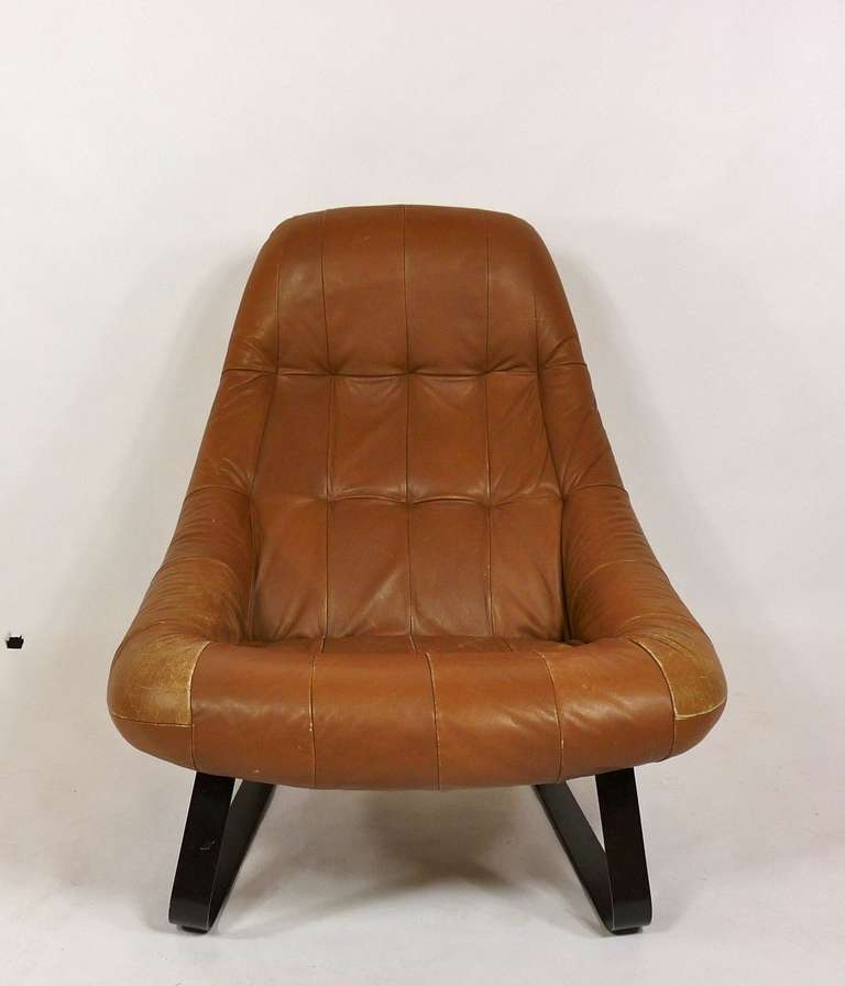 Mid-Century Modern Percival Lafer Leather Lounge Chairs