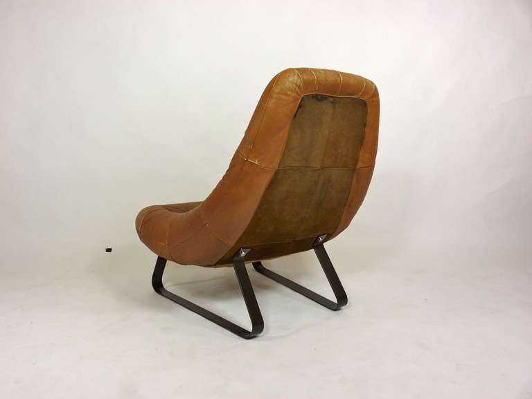 Percival Lafer Leather Lounge Chairs In Good Condition In Turners Falls, MA