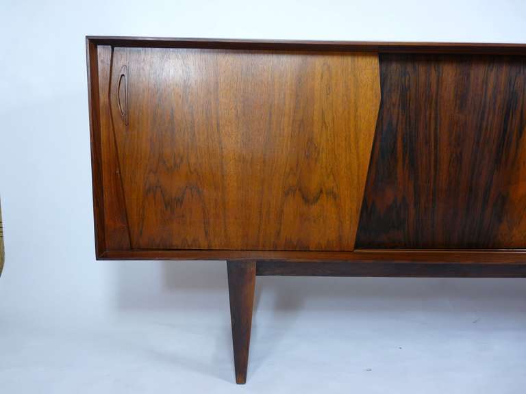 Mid-Century Modern Exceptional Danish Rosewood Credenza For Sale