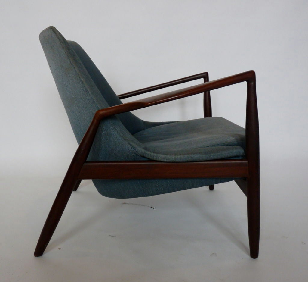 IB Kofod Larsen lounge chair.  Teak frame with original upholstery.