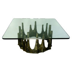Paul Evans Sculpted Bronze Coffee Table