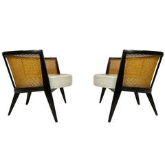 Harvey Probber Cane Back Chairs
