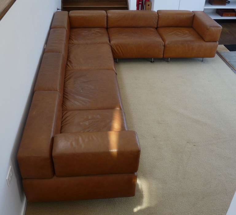 Harvey Probber Leather Sofa In Good Condition For Sale In Turners Falls, MA