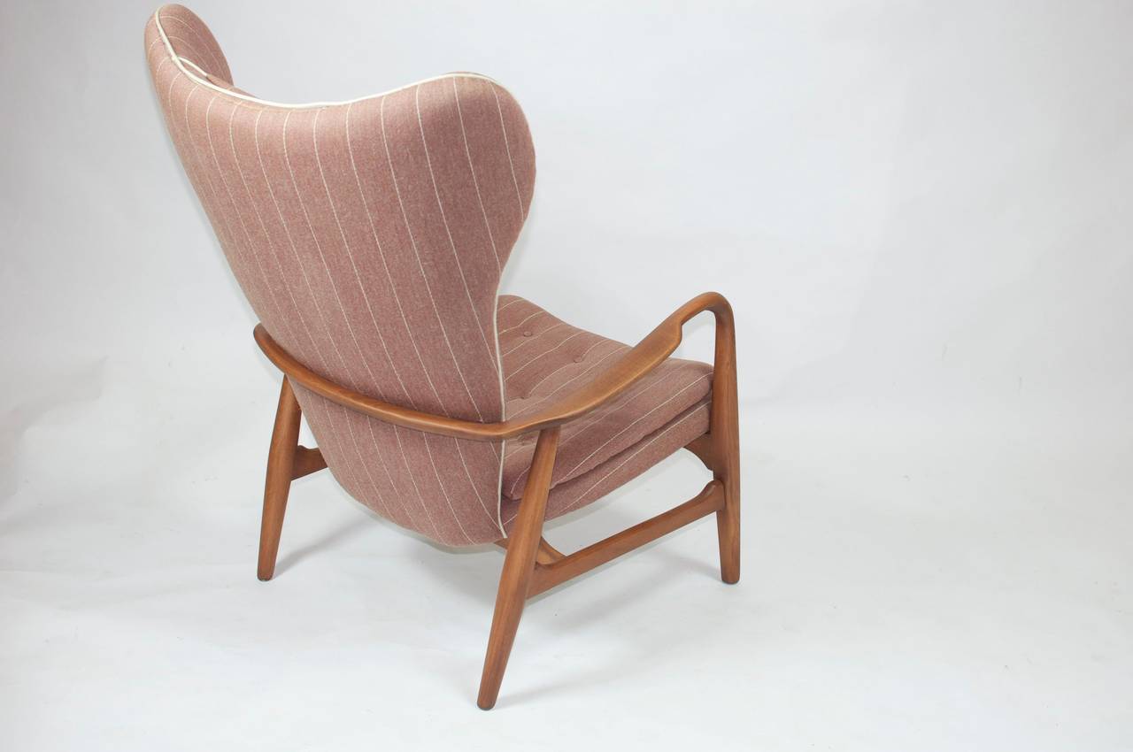 Scandinavian Modern Madsen & Schubell High Back Danish Lounge Chair