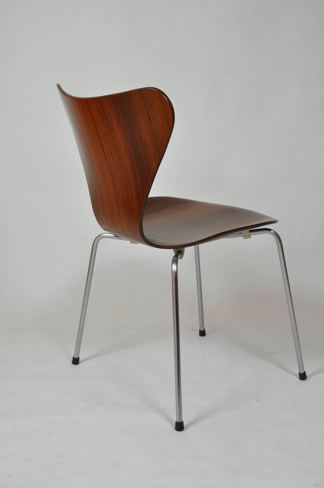 Danish Set of Ten Arne Jacobsen Rosewood Series Seven Chairs