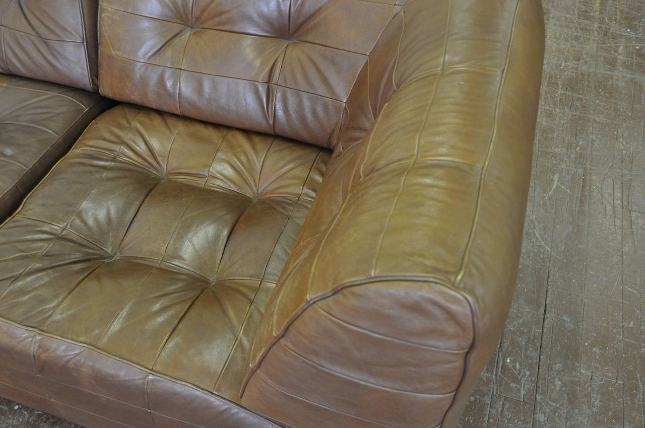 Vintage De Sede 5 Piece Leather Sofa 1