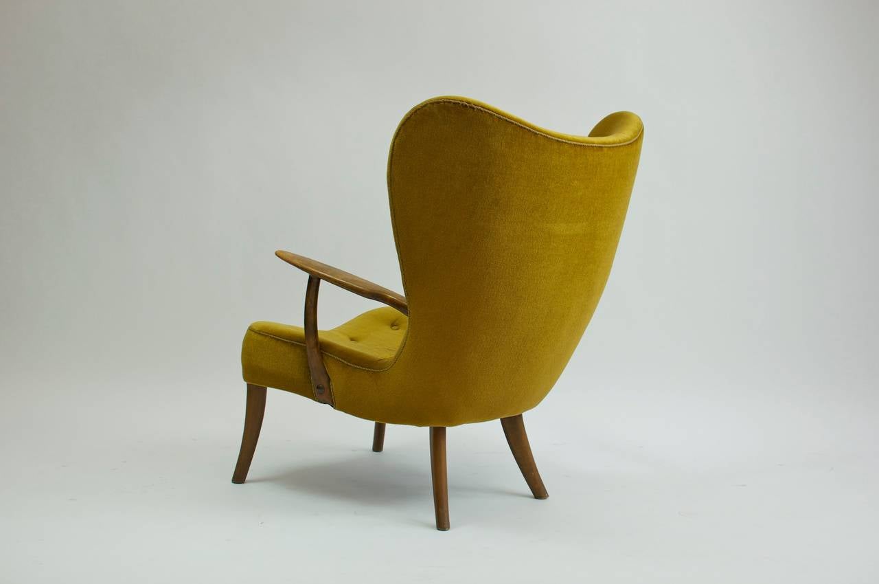 Scandinavian Modern Madsen and Schübel Pragh Lounge Chair For Sale