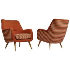 Pair of 1950s German Lounge Chairs