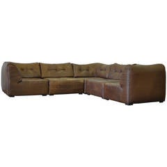 Vintage De Sede 5 Piece Leather Sofa