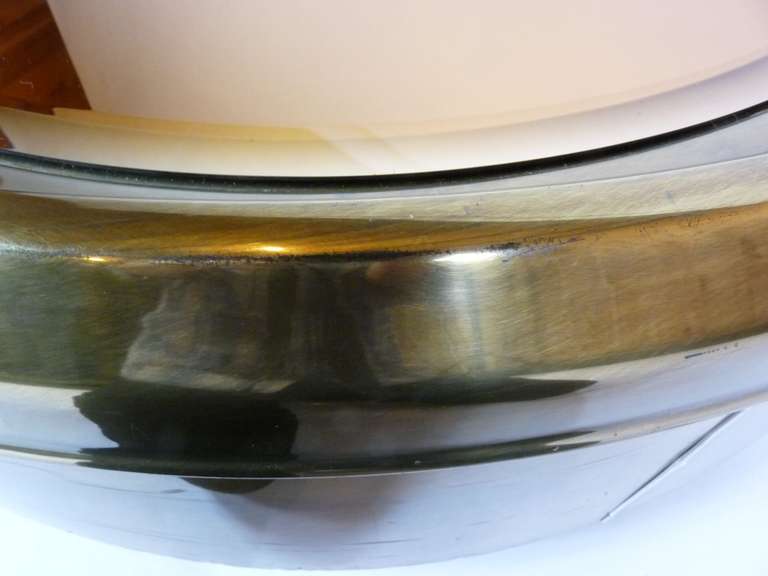 American Mastercraft Brass and Mirror Coffee Table