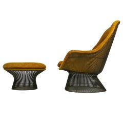 Warren Platner Bronze Lounge Chair And Ottoman