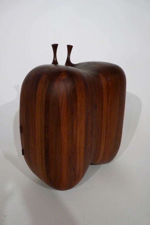 American Sculpted Wood Cabinet By Dan Valenza