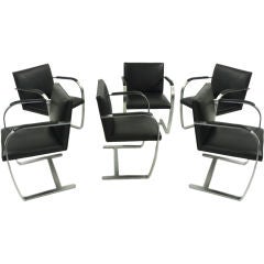 Set Of Six Mies Van Der Rohe For Knoll Brno Chairs