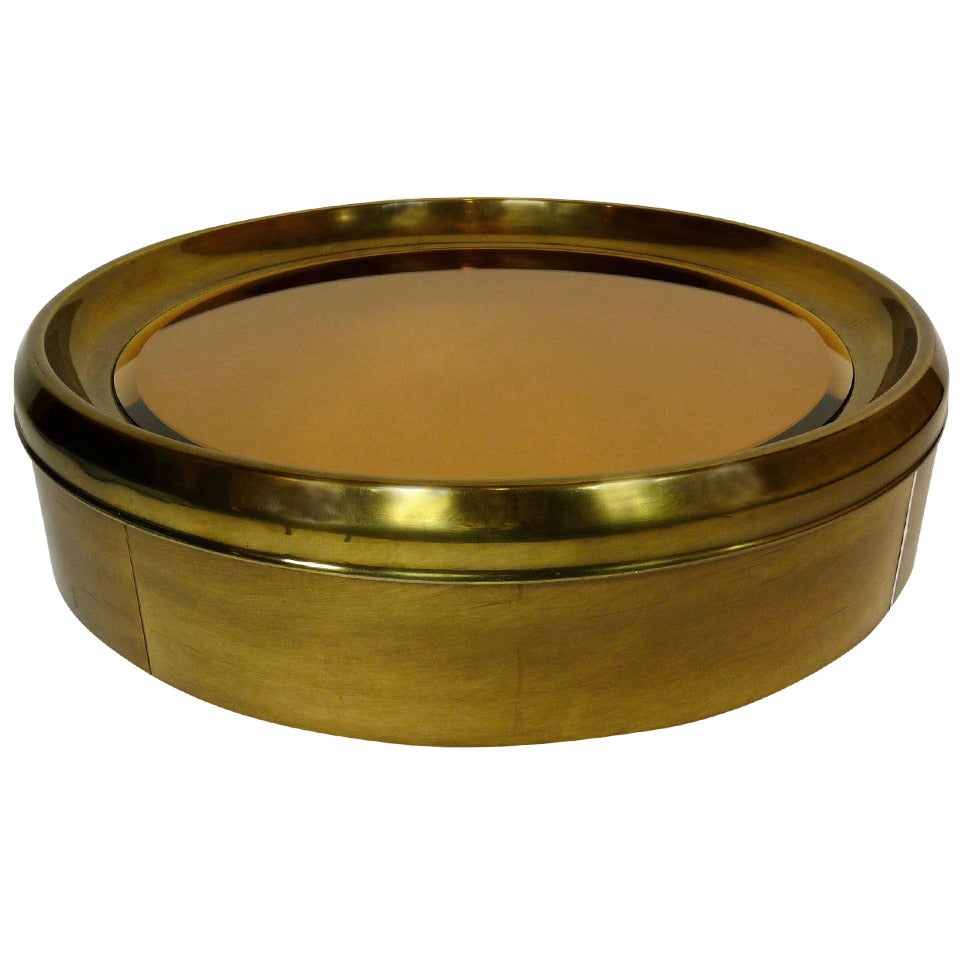 Mastercraft Brass and Mirror Coffee Table