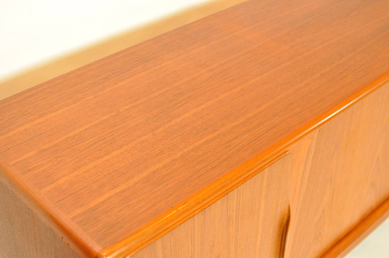 Danish Teak Credenza with Tambour Doors 3