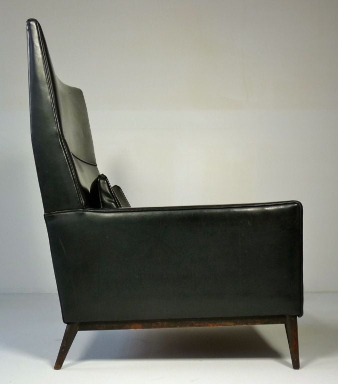 American Rare Highback Sculptural Paul Mccobb Lounge Chair