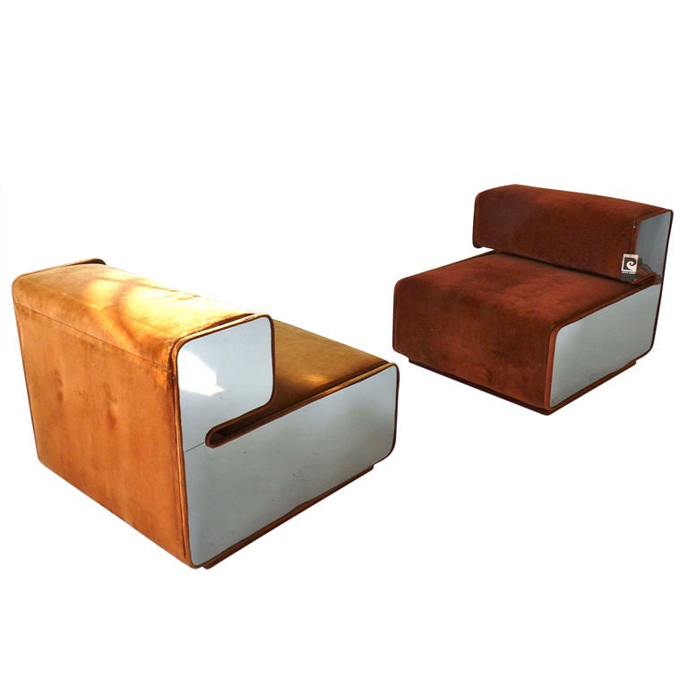Rare Pair Of Pierre Cardin Lounge Chairs