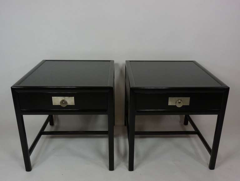 Mid-Century Modern Pair of Michael Taylor Side Tables for Baker