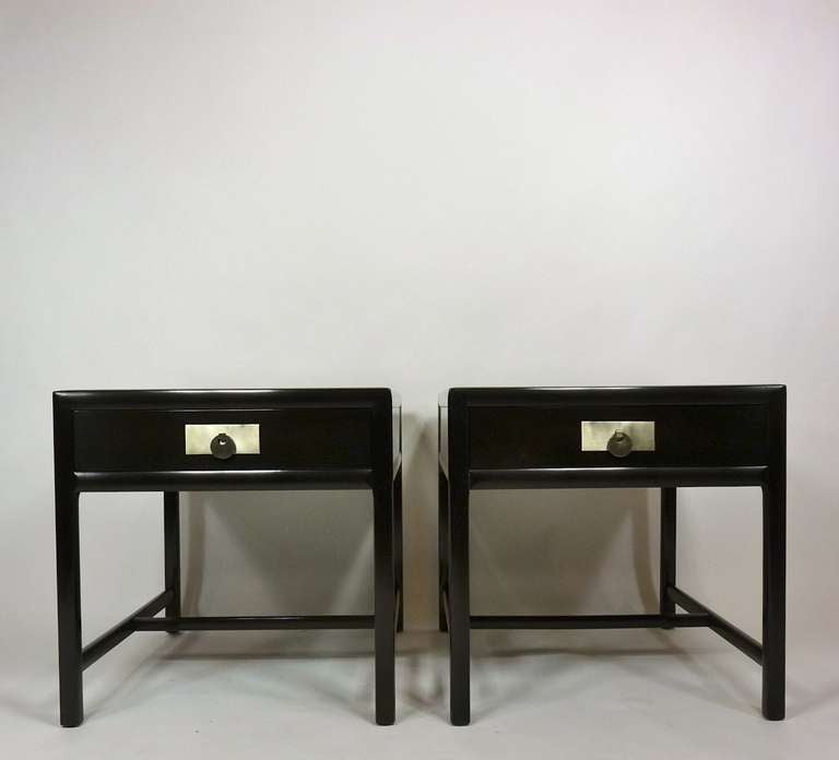 Pair of Michael Taylor side tables for baker.