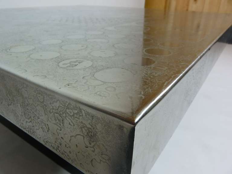 German Etched Metal Coffee Table by Heinz Lilienthal For Sale