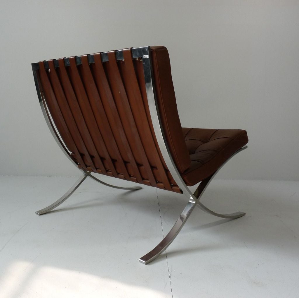 Leather Mies Van Der Rohe For Knoll Barcelona Chair