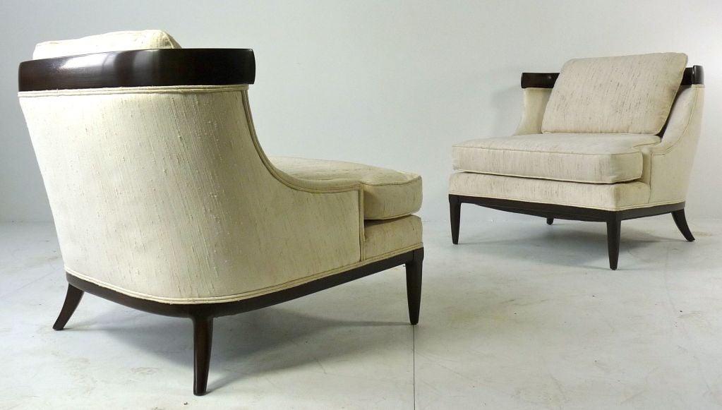 Pair of elegant lounge chairs by Erwin Lambeth for Tomlinson