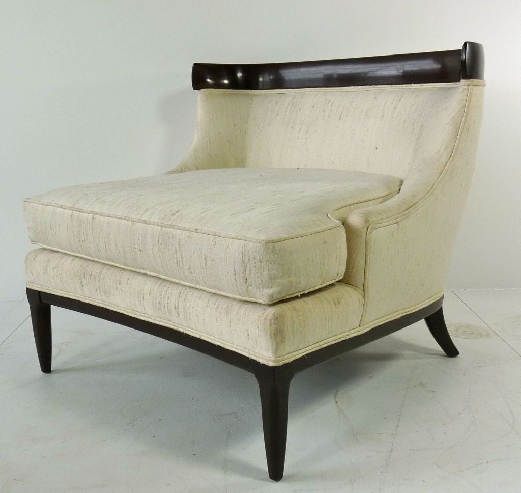American Pair Of Elegant Lounge Chairs By Erwin Lambeth For Tomlinson