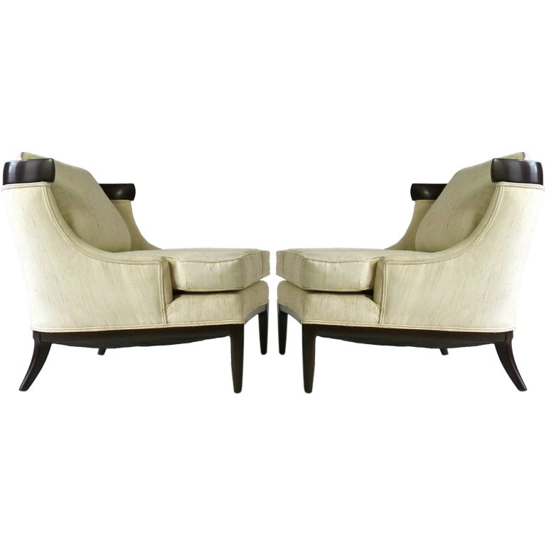 Pair Of Elegant Lounge Chairs By Erwin Lambeth For Tomlinson
